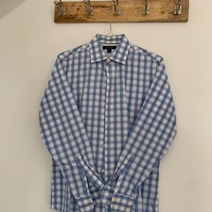 Banana Republic Plaid Slim Fit 15.5